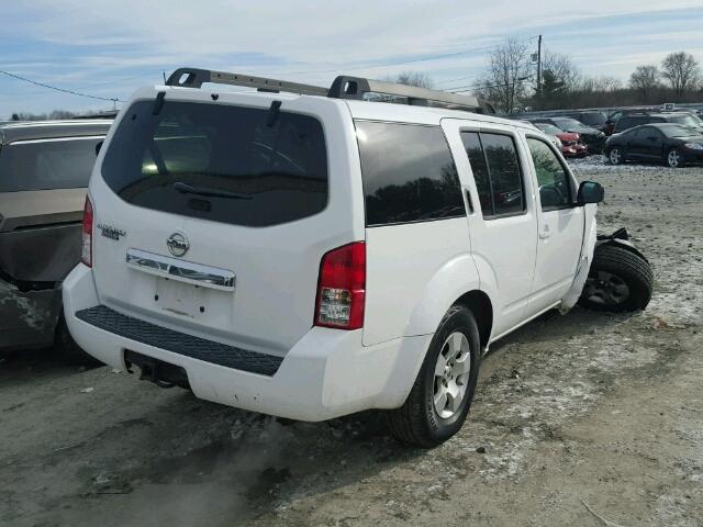 5N1AR18B78C638290 - 2008 NISSAN PATHFINDER WHITE photo 4