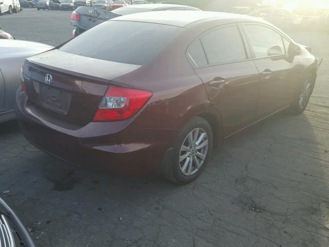 JHMFB2F81CS003283 - 2012 HONDA CIVIC EX ბურგუნდია ფოტო 4