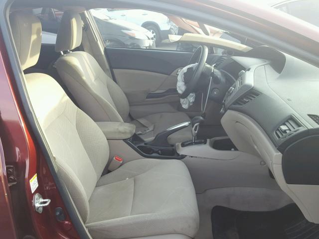 JHMFB2F81CS003283 - 2012 HONDA CIVIC EX ბურგუნდია ფოტო 5