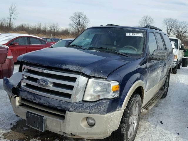 1FMFU18509EB16248 - 2009 FORD EXPEDITION BLUE photo 2