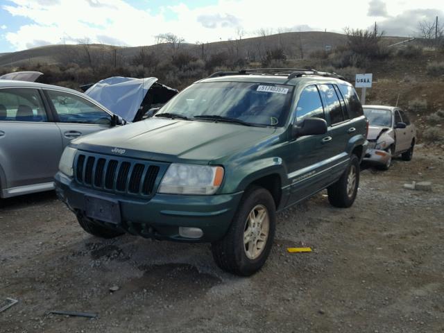 1J4GW68N1XC659868 - 1999 JEEP GRAND CHER GREEN photo 2