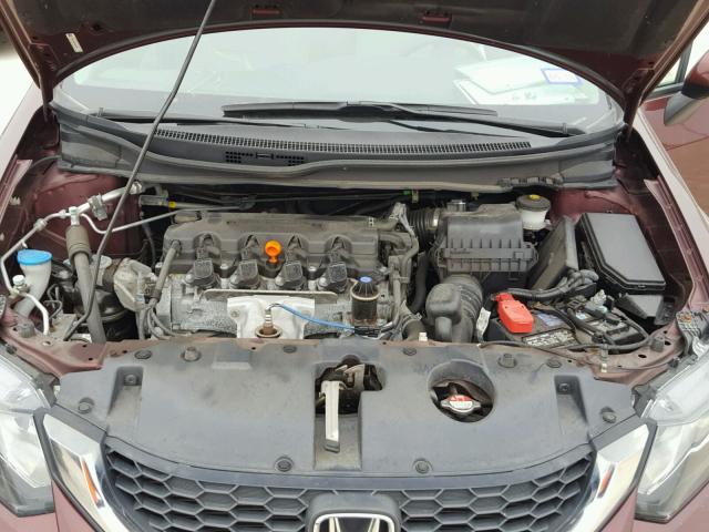 19XFB2F53DE237808 - 2013 HONDA CIVIC LX MAROON photo 7