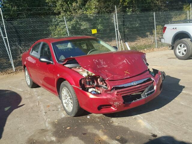 1C3EL56RX4N237852 - 2004 CHRYSLER SEBRING LX RED photo 1