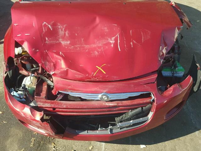 1C3EL56RX4N237852 - 2004 CHRYSLER SEBRING LX RED photo 7