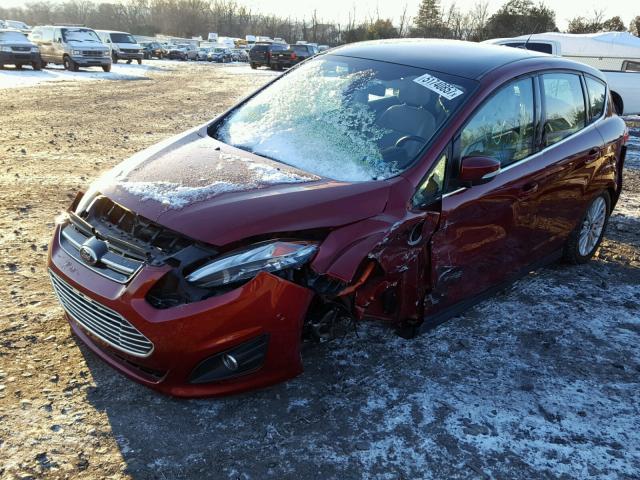 1FADP5CU4DL536467 - 2013 FORD C-MAX PREM RED photo 2