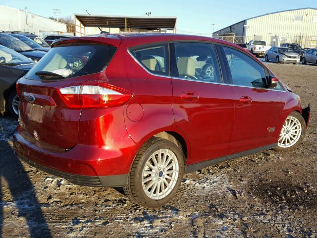 1FADP5CU4DL536467 - 2013 FORD C-MAX PREM RED photo 4