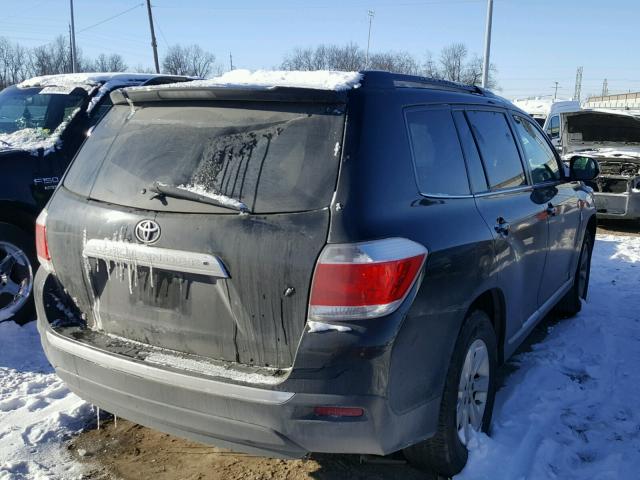 5TDBK3EH8BS085723 - 2011 TOYOTA HIGHLANDER BLACK photo 4