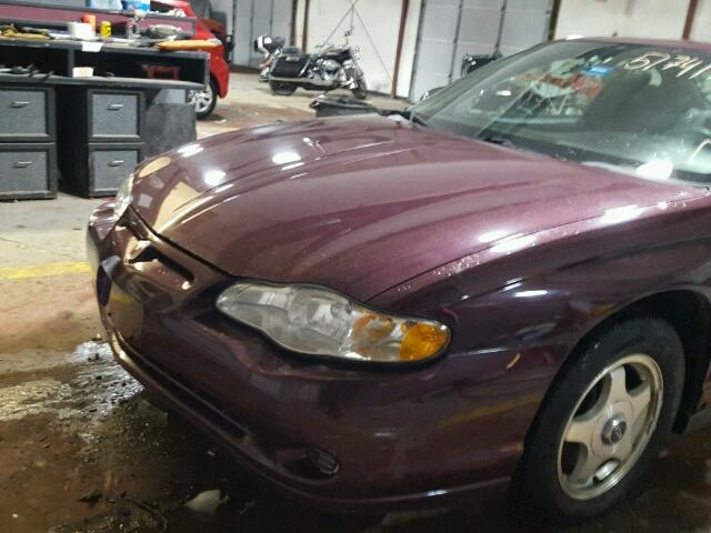 2G1WW12E449210323 - 2004 CHEVROLET MONTE CARL MAROON photo 9