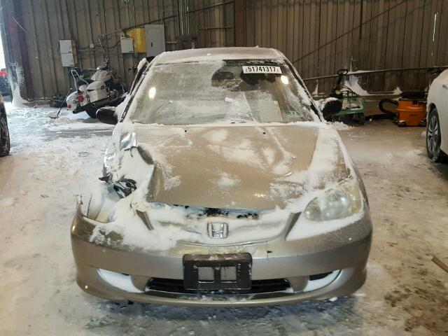 2HGES16565H615200 - 2005 HONDA CIVIC LX TAN photo 9