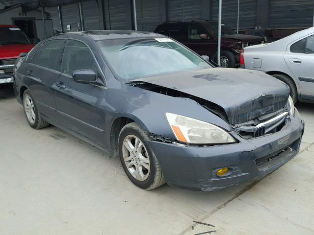 1HGCM56887A131100 - 2007 HONDA ACCORD EX BLUE photo 1