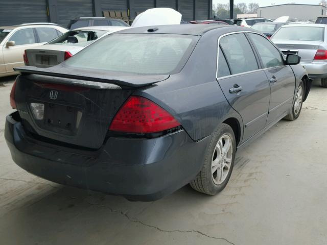 1HGCM56887A131100 - 2007 HONDA ACCORD EX BLUE photo 4