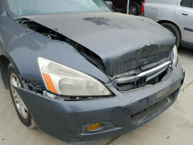 1HGCM56887A131100 - 2007 HONDA ACCORD EX BLUE photo 9