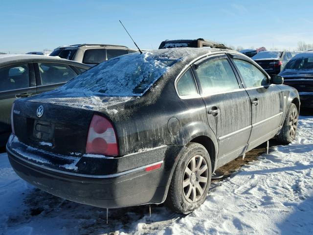 WVWPD63B71P197678 - 2001 VOLKSWAGEN PASSAT GLS BLACK photo 4