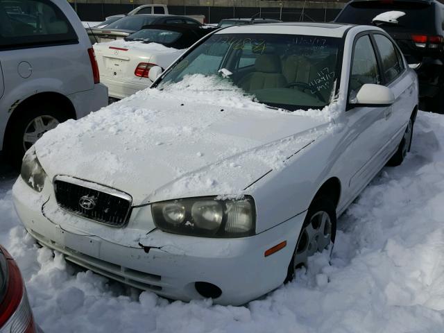 KMHDN45D93U540610 - 2003 HYUNDAI ELANTRA GL WHITE photo 2