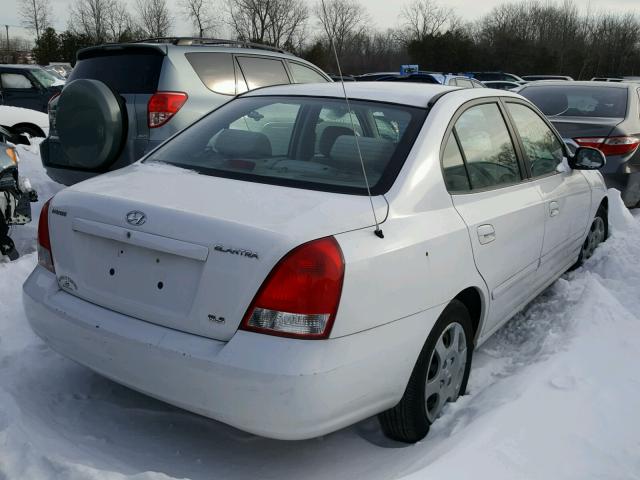 KMHDN45D93U540610 - 2003 HYUNDAI ELANTRA GL WHITE photo 4