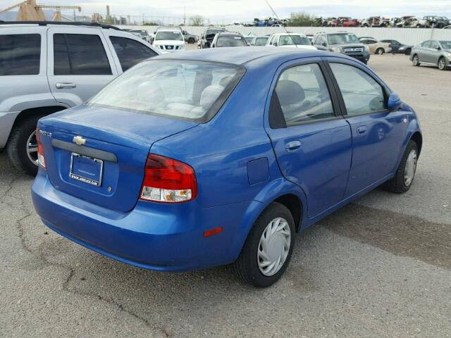 KL1TD52655B449371 - 2005 CHEVROLET AVEO BASE BLUE photo 4