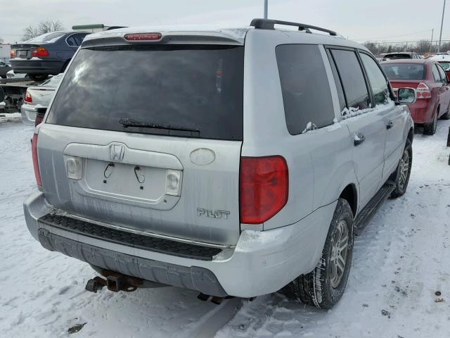 2HKYF185X3H619350 - 2003 HONDA PILOT EXL SILVER photo 4