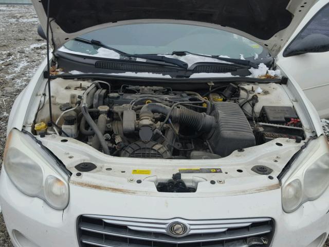 1C3EL46XX5N650607 - 2005 CHRYSLER SEBRING WHITE photo 7