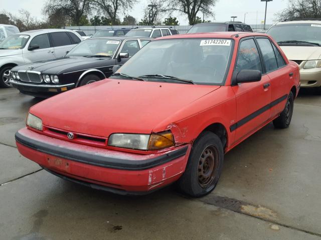 JM1BG2243R0762283 - 1994 MAZDA PROTEGE DX RED photo 2