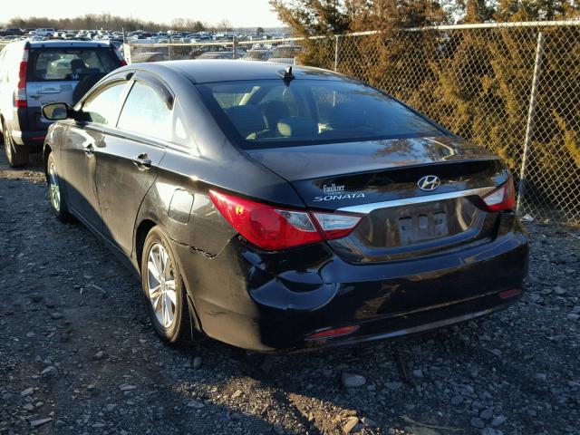 5NPEB4AC5CH376782 - 2012 HYUNDAI SONATA GLS BLACK photo 3