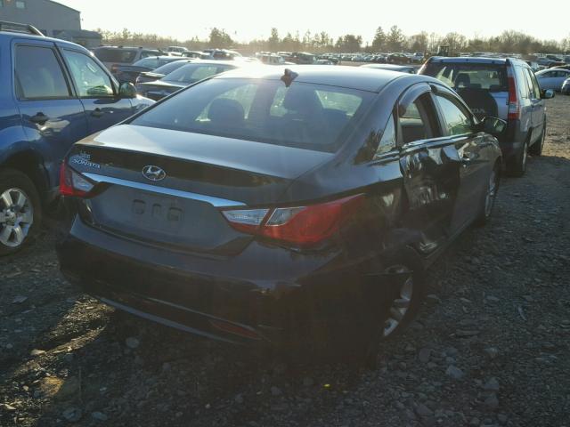 5NPEB4AC5CH376782 - 2012 HYUNDAI SONATA GLS BLACK photo 4