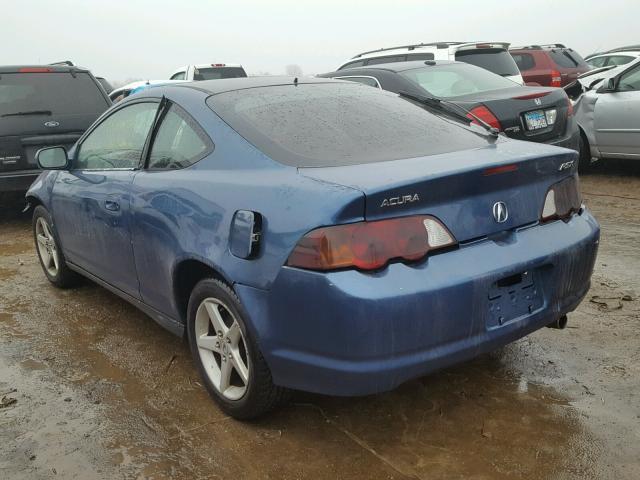 JH4DC53882C032699 - 2002 ACURA RSX BLUE photo 3