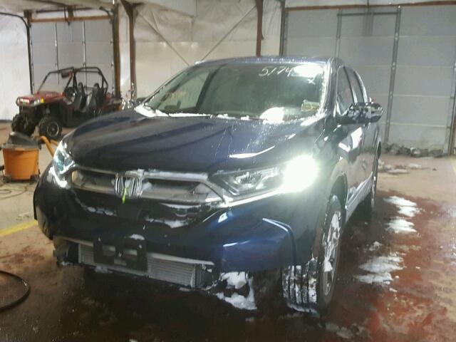 5J6RW2H89HL007500 - 2017 HONDA CR-V EXL BLUE photo 2