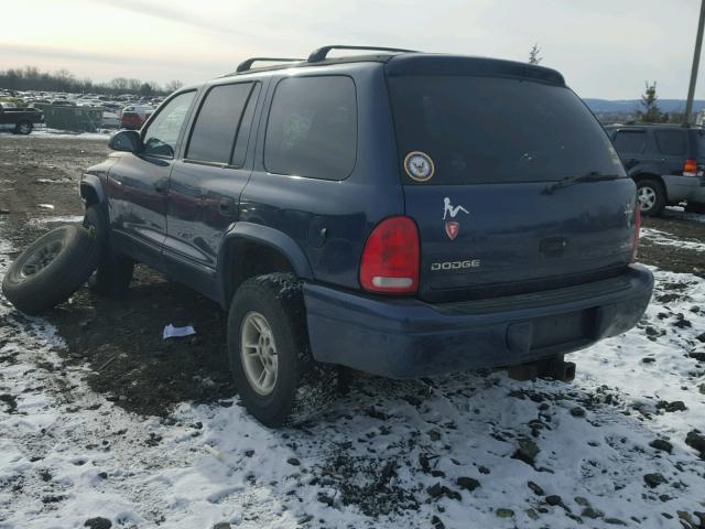 1B4HS28Z2XF602589 - 1999 DODGE DURANGO BLUE photo 3