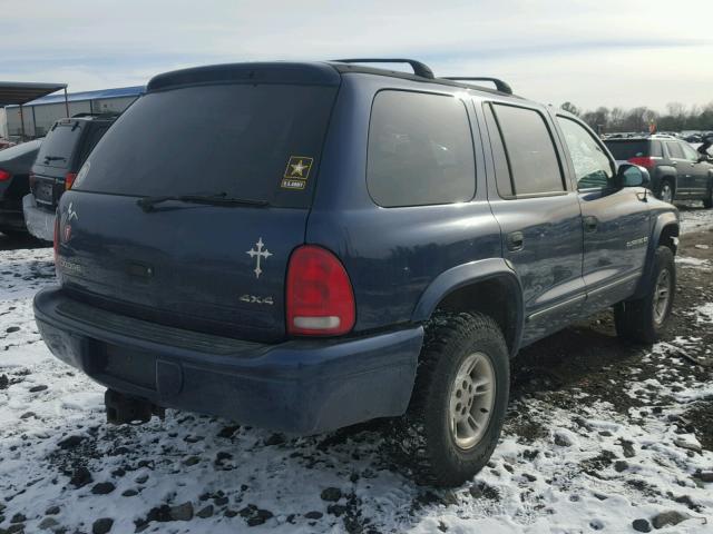 1B4HS28Z2XF602589 - 1999 DODGE DURANGO BLUE photo 4