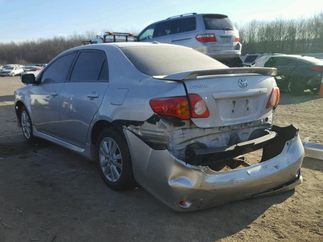 1NXBU40E29Z020249 - 2009 TOYOTA COROLLA BA SILVER photo 3