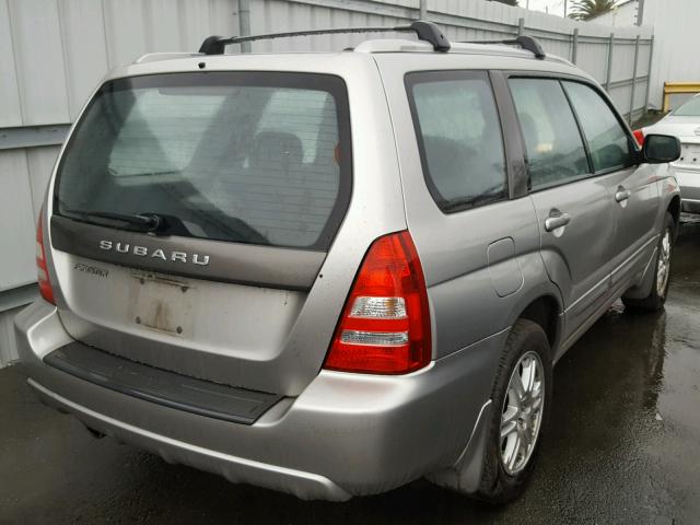 JF1SG69615G714318 - 2005 SUBARU FORESTER 2 SILVER photo 4