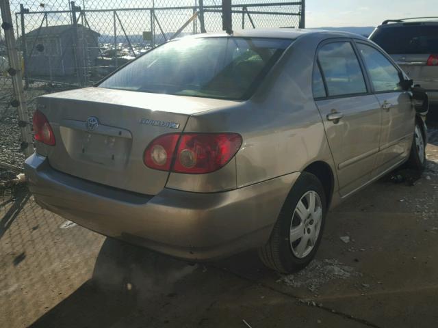 2T1BR30E25C472743 - 2005 TOYOTA COROLLA CE BEIGE photo 4