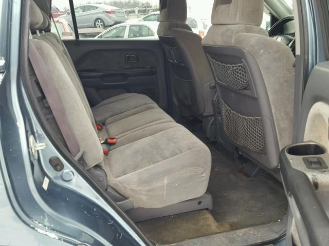 5FNYF18405B034172 - 2005 HONDA PILOT EX BLUE photo 6