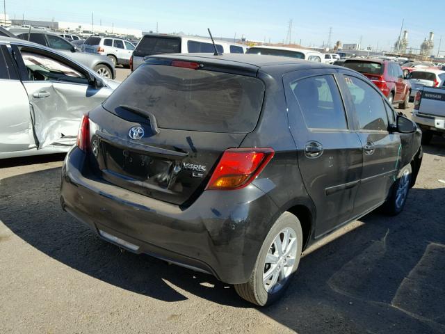 VNKKTUD36FA028780 - 2015 TOYOTA YARIS BLACK photo 4