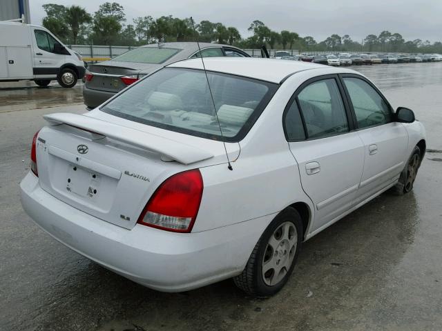 KMHDN45DX1U153822 - 2001 HYUNDAI ELANTRA GL WHITE photo 4