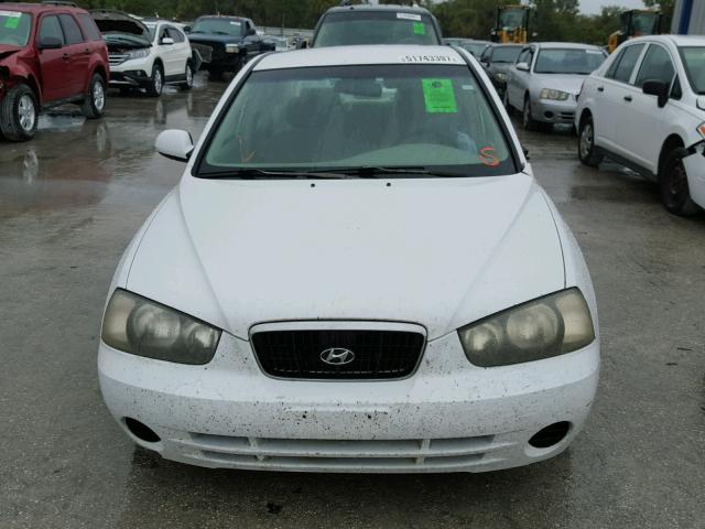 KMHDN45DX1U153822 - 2001 HYUNDAI ELANTRA GL WHITE photo 9