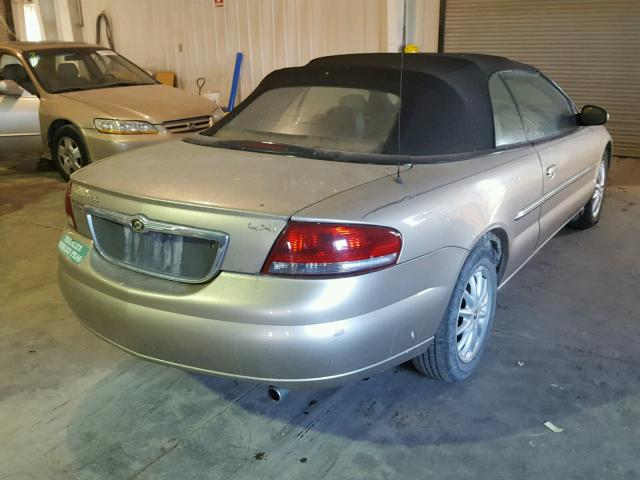 1C3EL55R32N328315 - 2002 CHRYSLER SEBRING LX GOLD photo 4