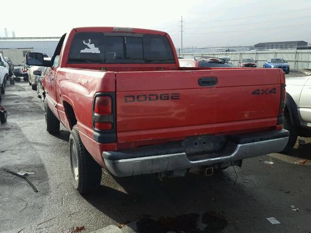 1B7HF16Y81S690929 - 2001 DODGE RAM 1500 RED photo 3