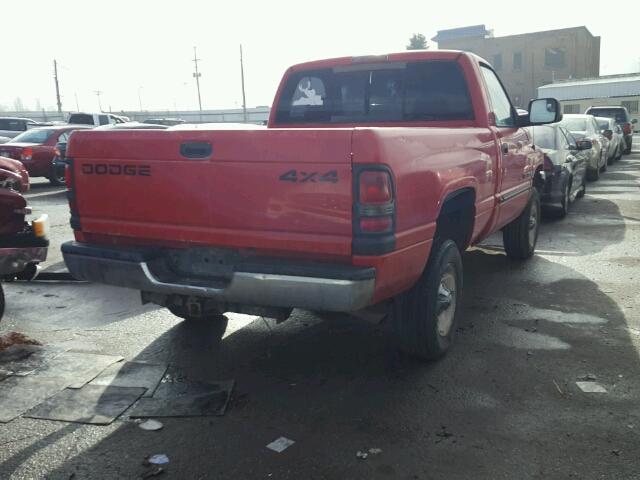 1B7HF16Y81S690929 - 2001 DODGE RAM 1500 RED photo 4