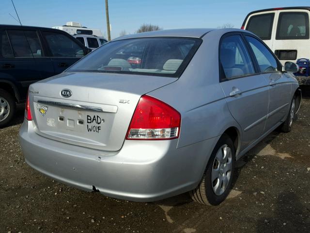 KNAFE221595604380 - 2009 KIA SPECTRA EX GRAY photo 4