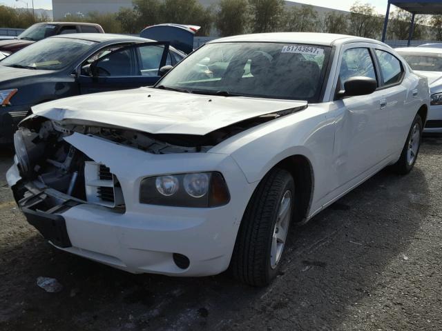 2B3KA43V69H607664 - 2009 DODGE CHARGER WHITE photo 2