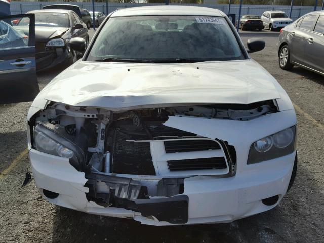 2B3KA43V69H607664 - 2009 DODGE CHARGER WHITE photo 9