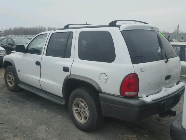 1B4HS38N12F151604 - 2002 DODGE DURANGO SP WHITE photo 3