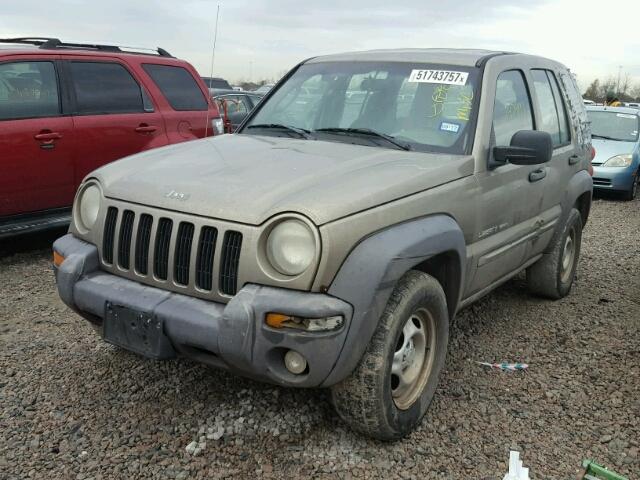 1J4FK48153W602820 - 2003 JEEP LIBERTY SP GREEN photo 2