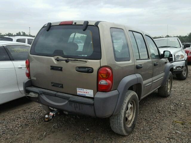 1J4FK48153W602820 - 2003 JEEP LIBERTY SP GREEN photo 4