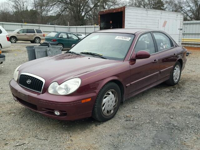 KMHWF25S02A686502 - 2002 HYUNDAI SONATA GL BURGUNDY photo 2