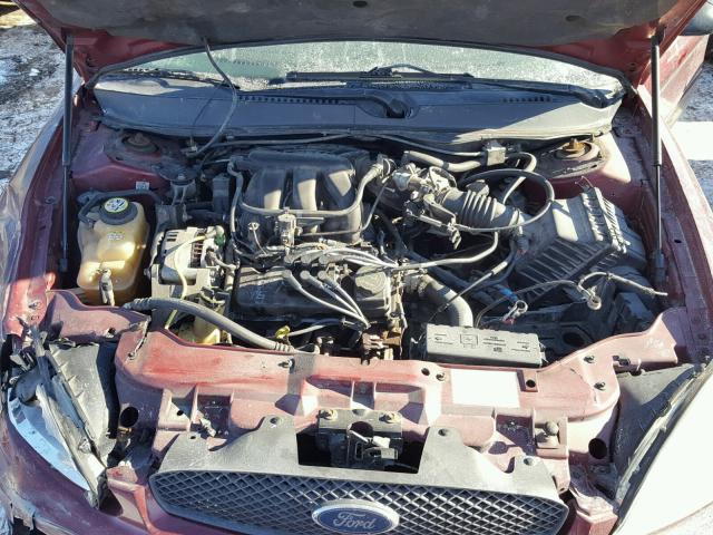 1FAFP53U55A280152 - 2005 FORD TAURUS SE BURGUNDY photo 7