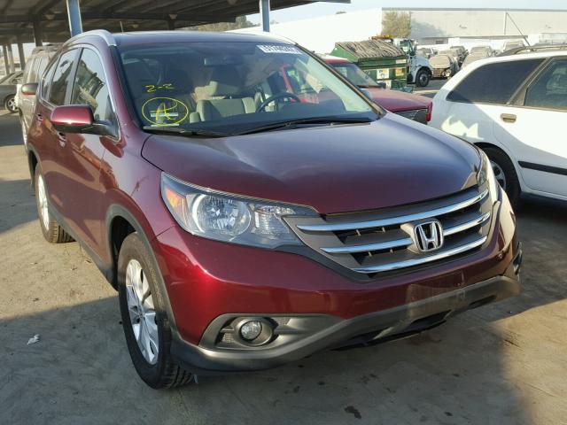 5J6RM3H76EL007159 - 2014 HONDA CR-V EXL BURGUNDY photo 1