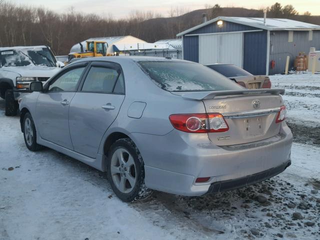 2T1BU4EEXCC779765 - 2012 TOYOTA COROLLA BA GRAY photo 3