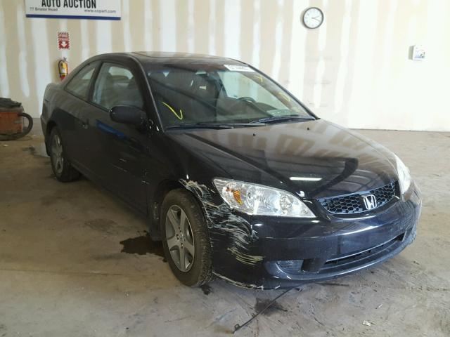 1HGEM22904L003326 - 2004 HONDA CIVIC EX BLACK photo 1